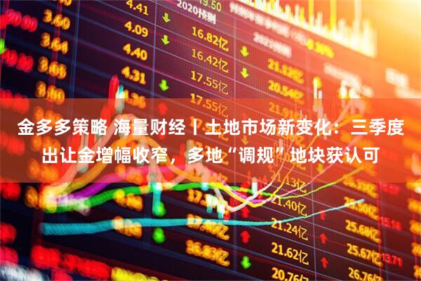 金多多策略 海量财经丨土地市场新变化：三季度出让金增幅收窄，多地“调规”地块获认可